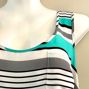 Torrid, Aqua Striped Tank